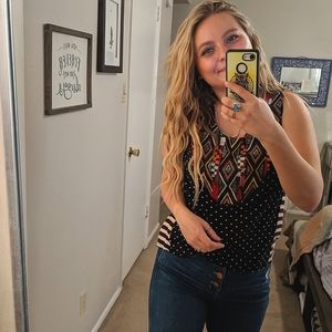 Anthropologie Embroidered Tank Top